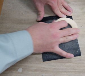 水車：磨き（輪板）