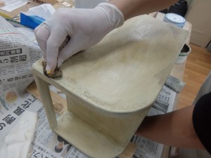 飾り棚：アンティーク塗装