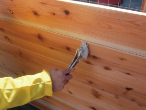 犬小屋：塗装（オイル）