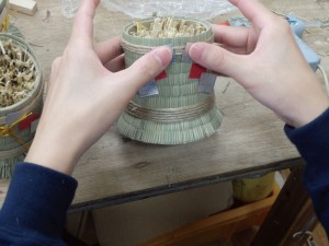 ミニ門松：飾りつけ（貼り付け）