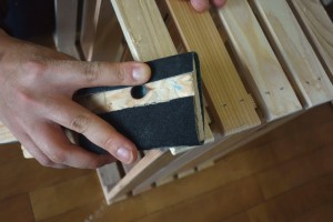 スノコ（下駄）：磨き