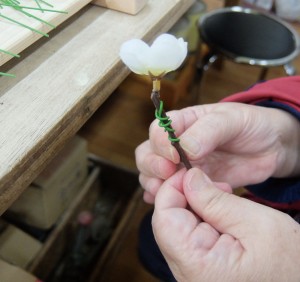 ミニ門松：花製作
