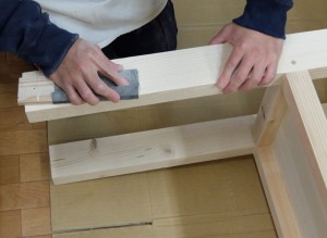 テーブル（長方形）：磨き（脚）