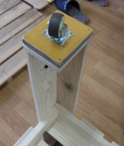 移動式プランター：キャスター付け